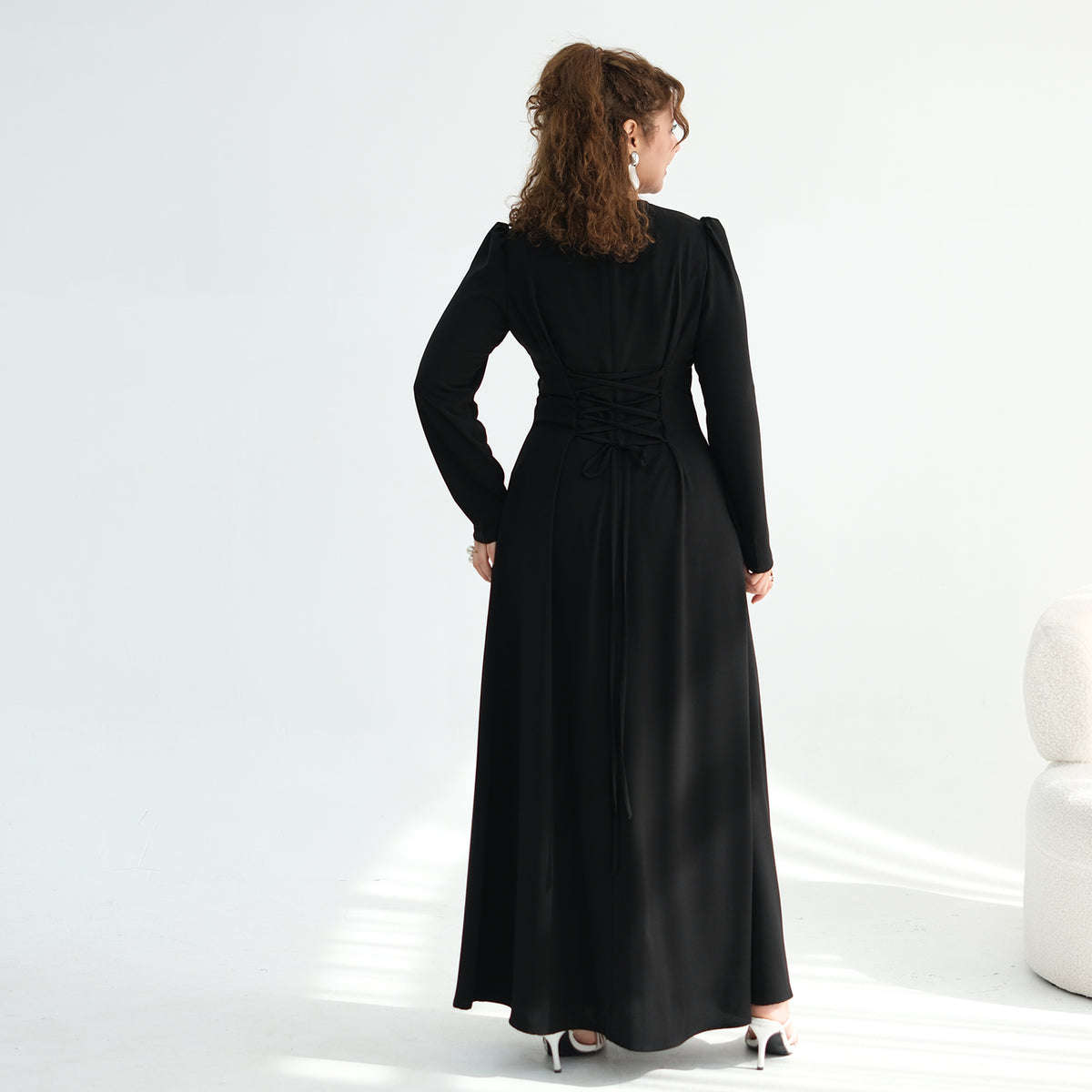 2026 Handmade Beaded Detachable Cape Abaya