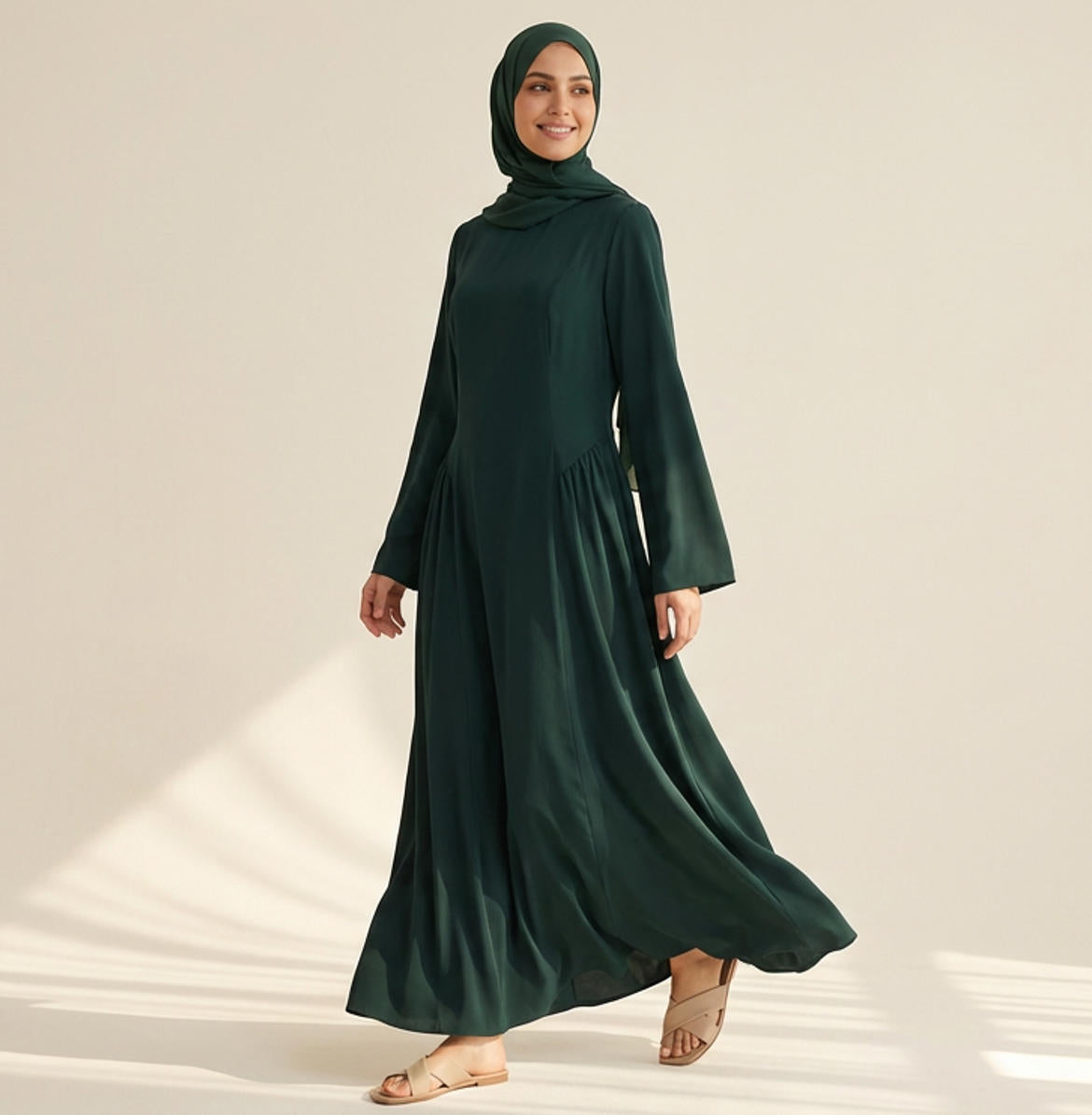 Premium Nida Closed Abaya with Back Ties | Elegant Daily Wear