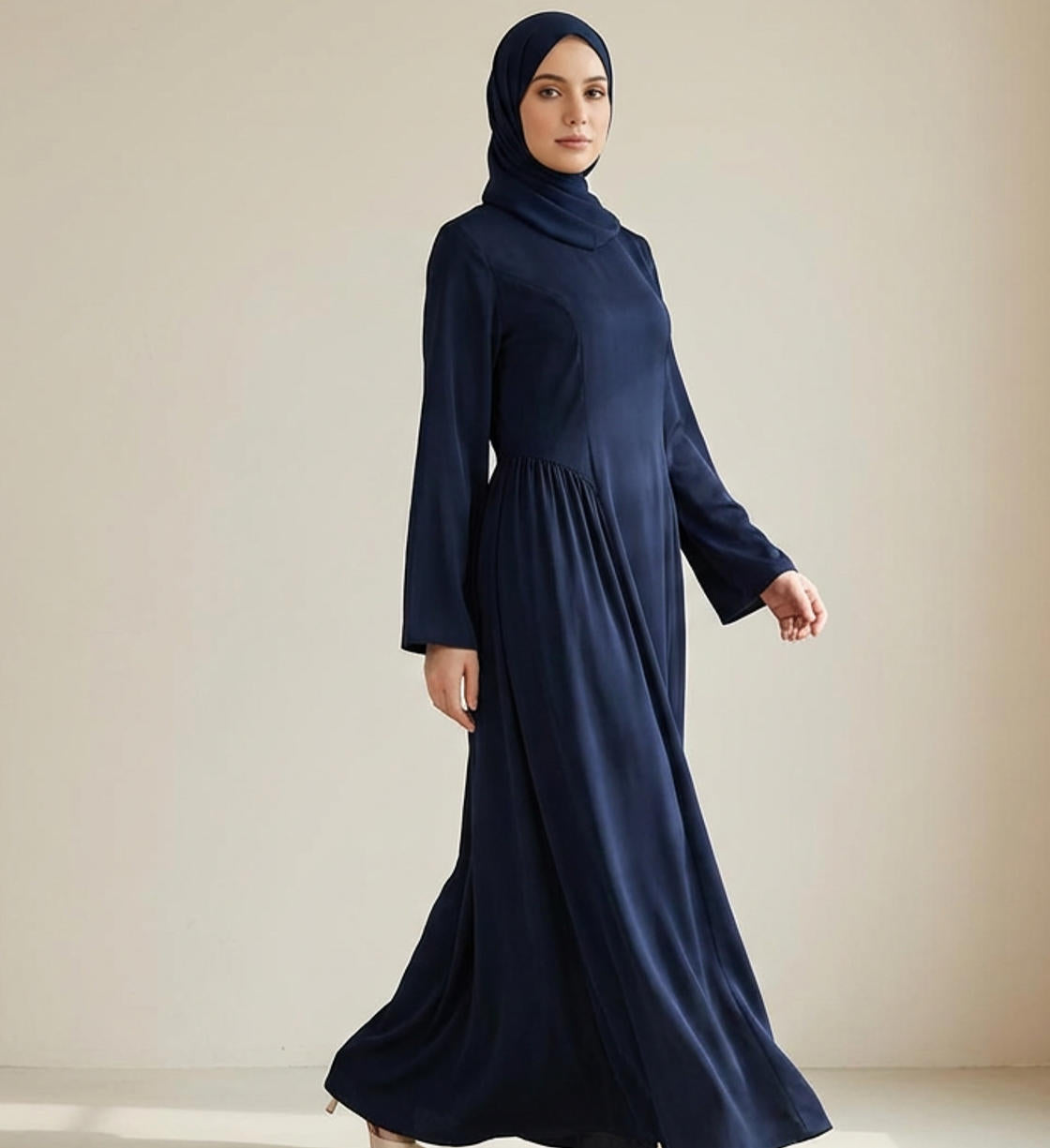 Premium Nida Closed Abaya with Back Ties | Elegant Daily Wear