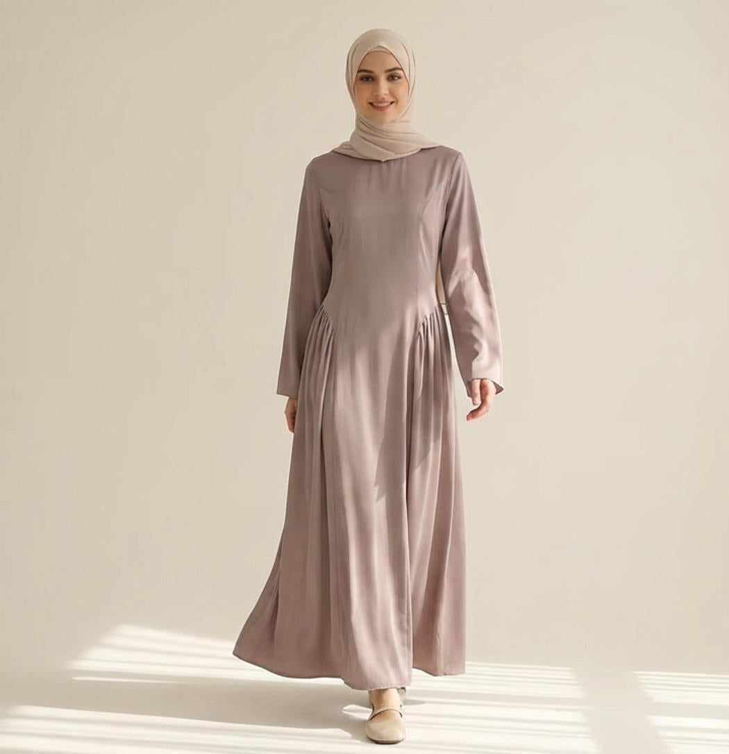 Premium Nida Closed Abaya with Back Ties | Elegant Daily Wear