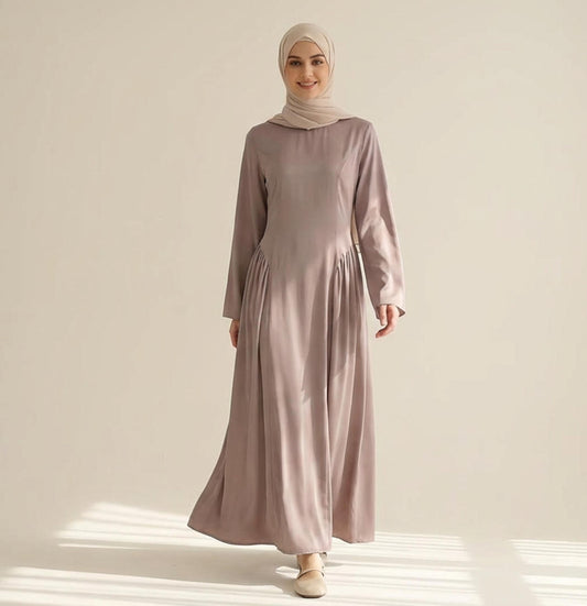 Premium Nida Closed Abaya with Back Ties | Elegant Daily Wear