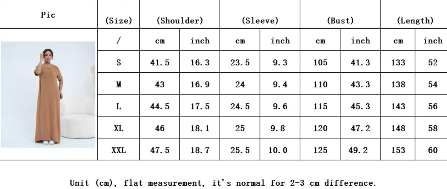 Solid Color Crepe Inner Slip Dress – Modest Layering Essential