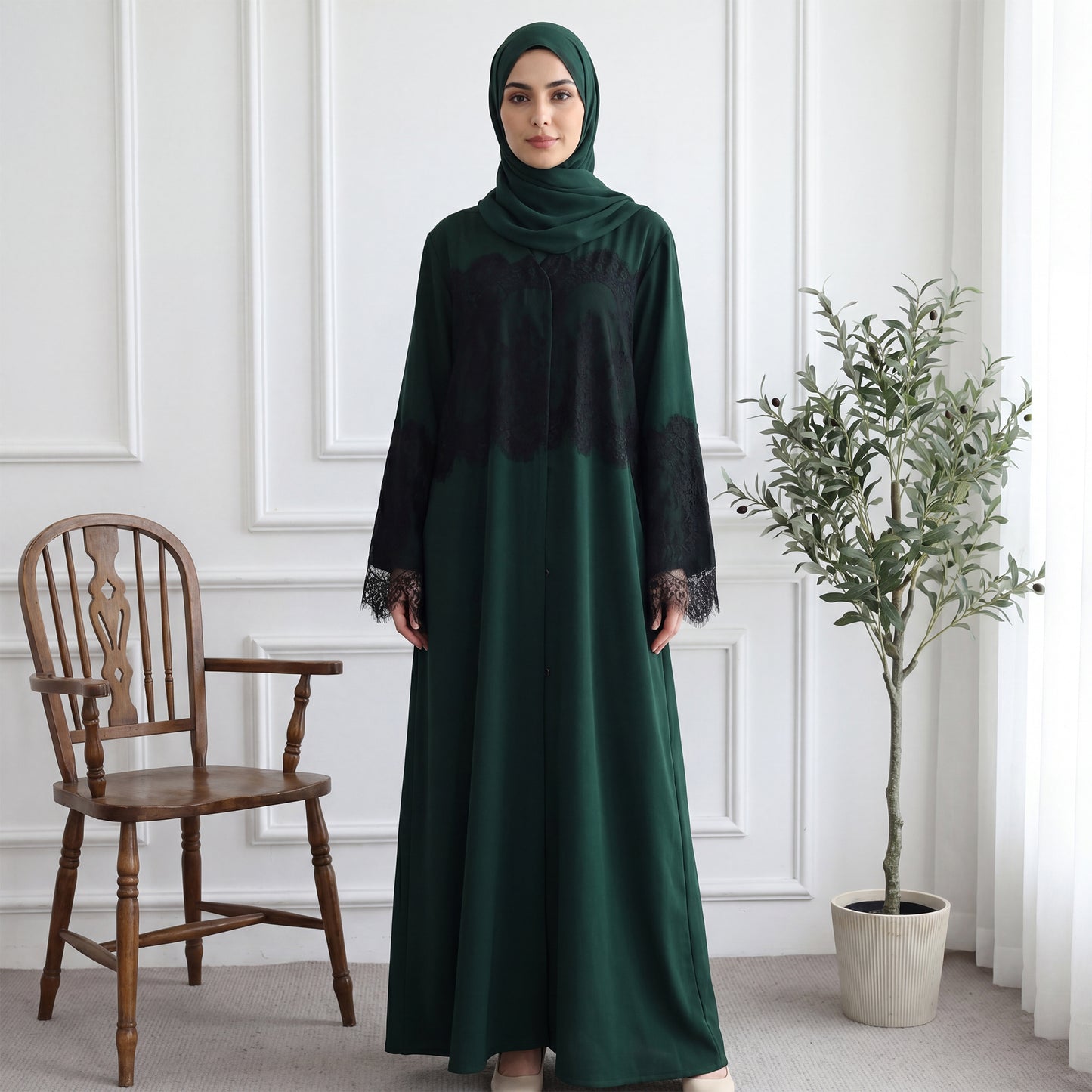 AMIRA Lace Abaya