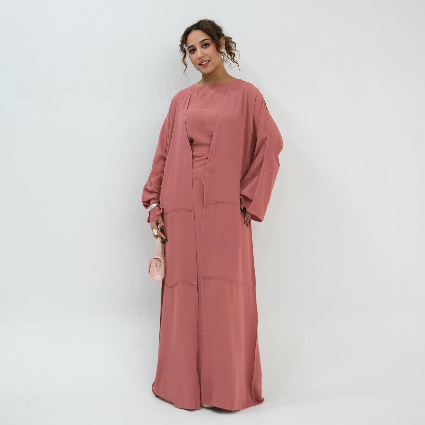 Nura 3pcs Modest Kimono Abaya Set – Breathable & Elegant