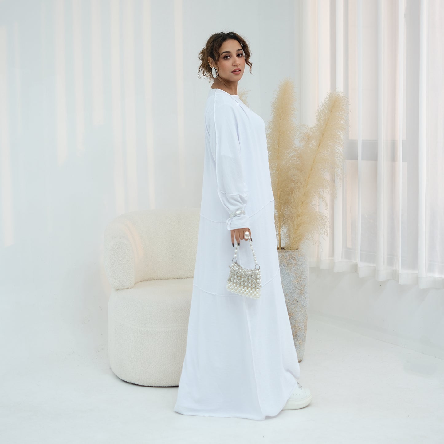 Nura 3pcs Modest Kimono Abaya Set – Breathable & Elegant