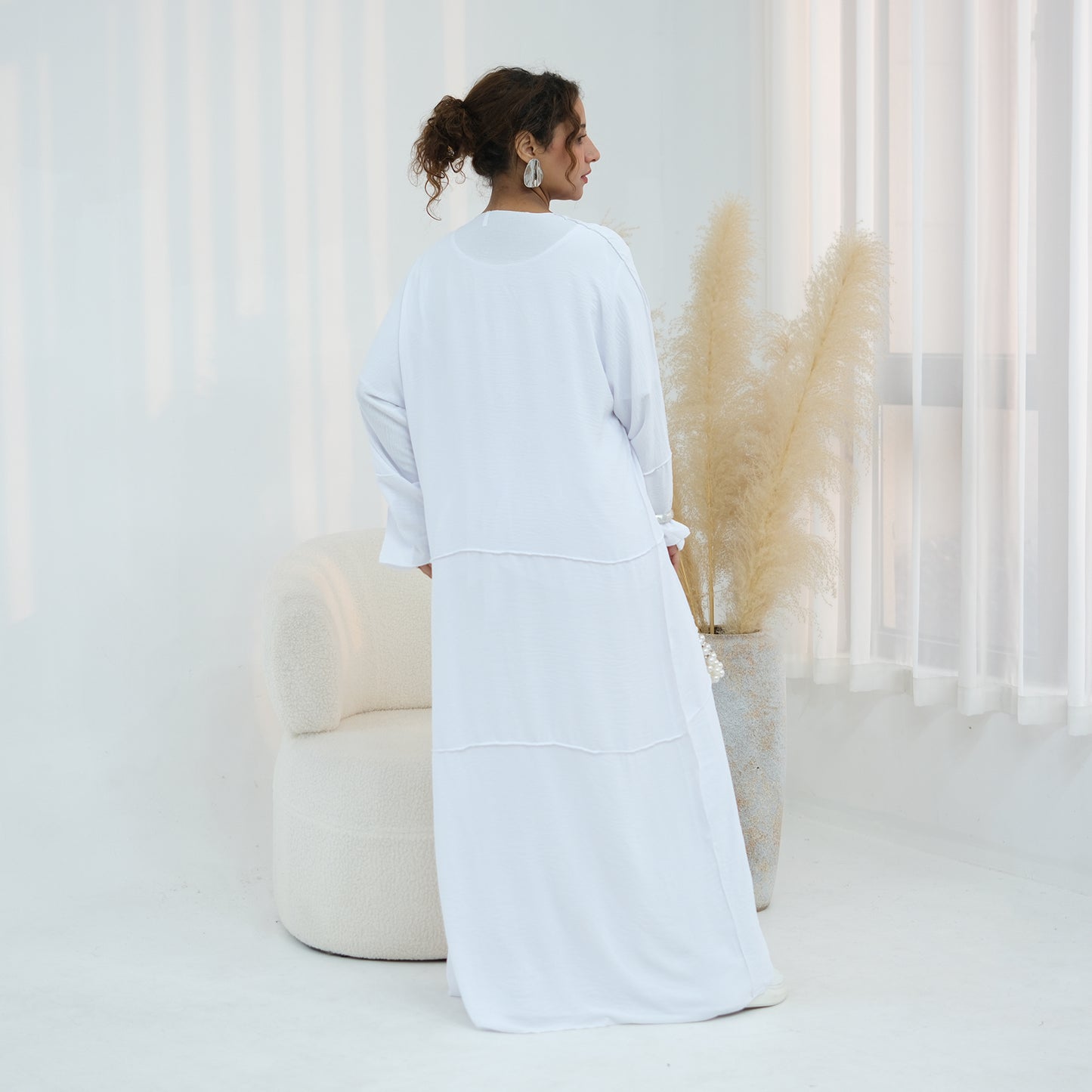 Nura 3pcs Modest Kimono Abaya Set – Breathable & Elegant