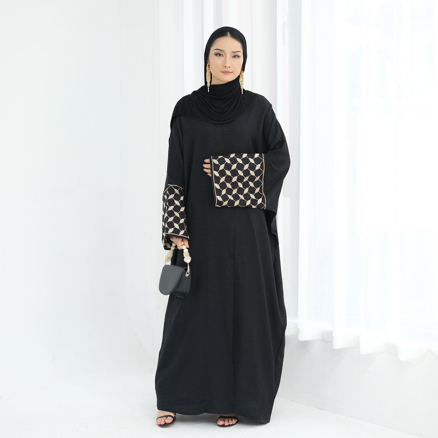 Embroidered Elegant Abaya | Modest Islamic Dress for Women