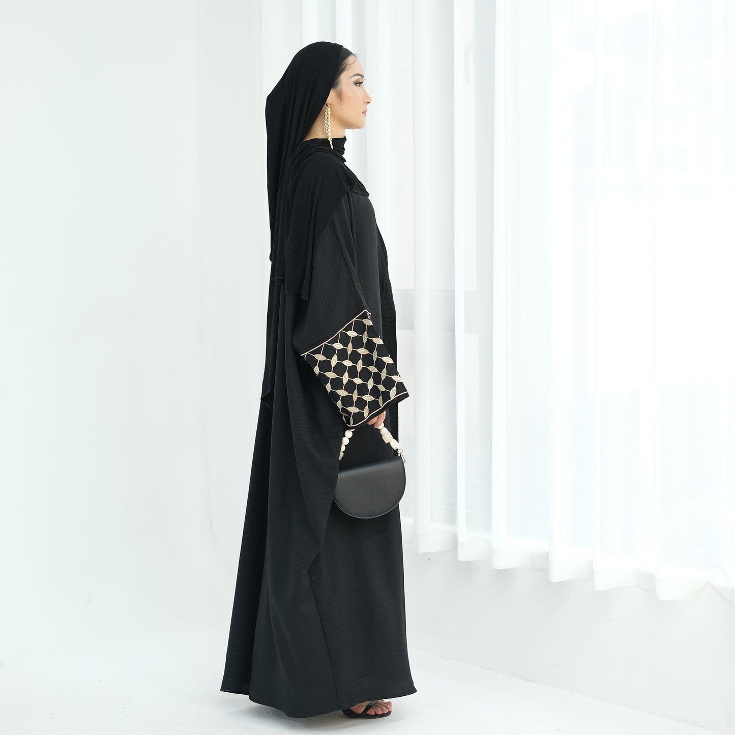 Embroidered Elegant Abaya | Modest Islamic Dress for Women