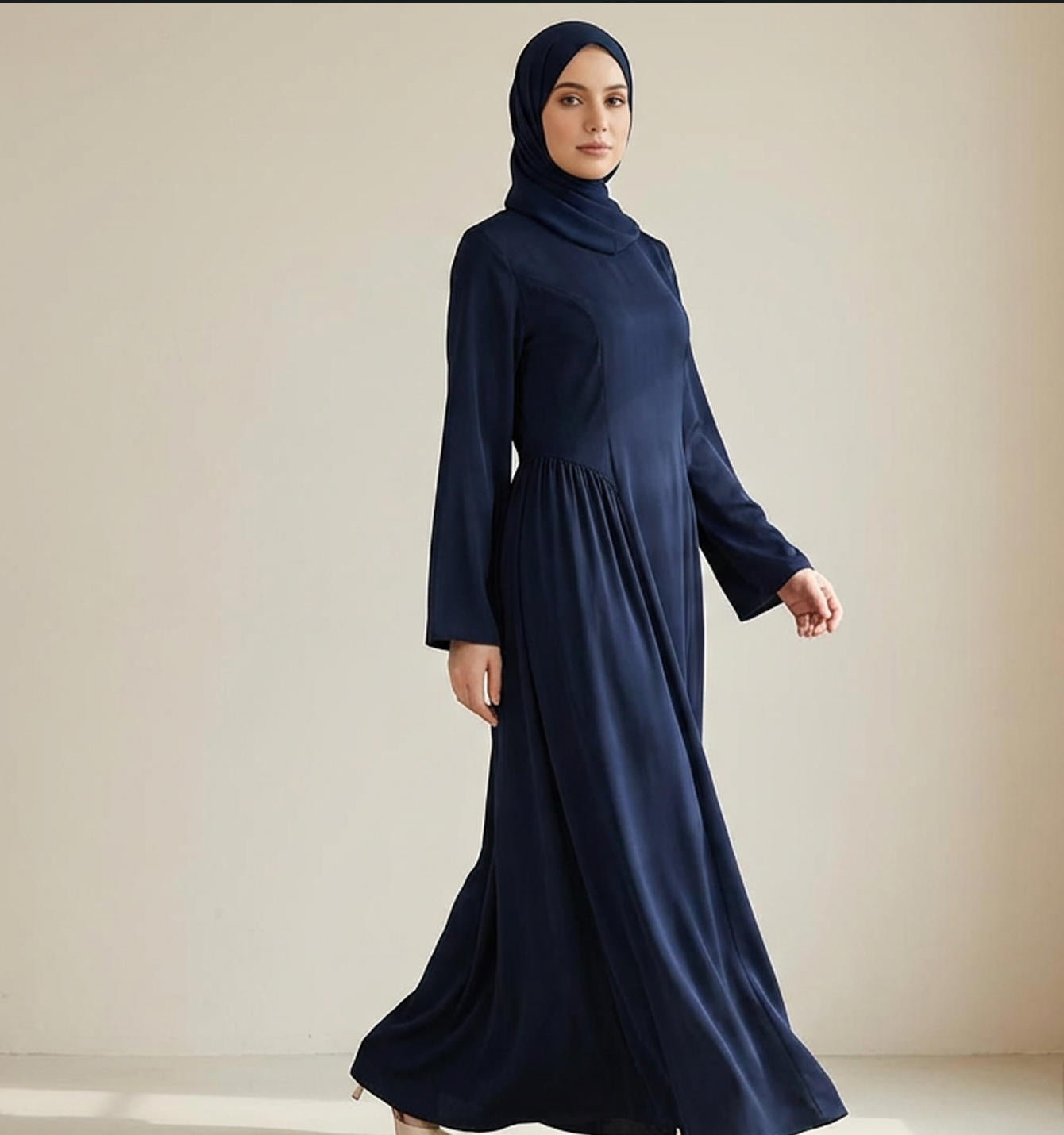 Premium Nida Closed Abaya with Back Ties | Elegant Daily Wear