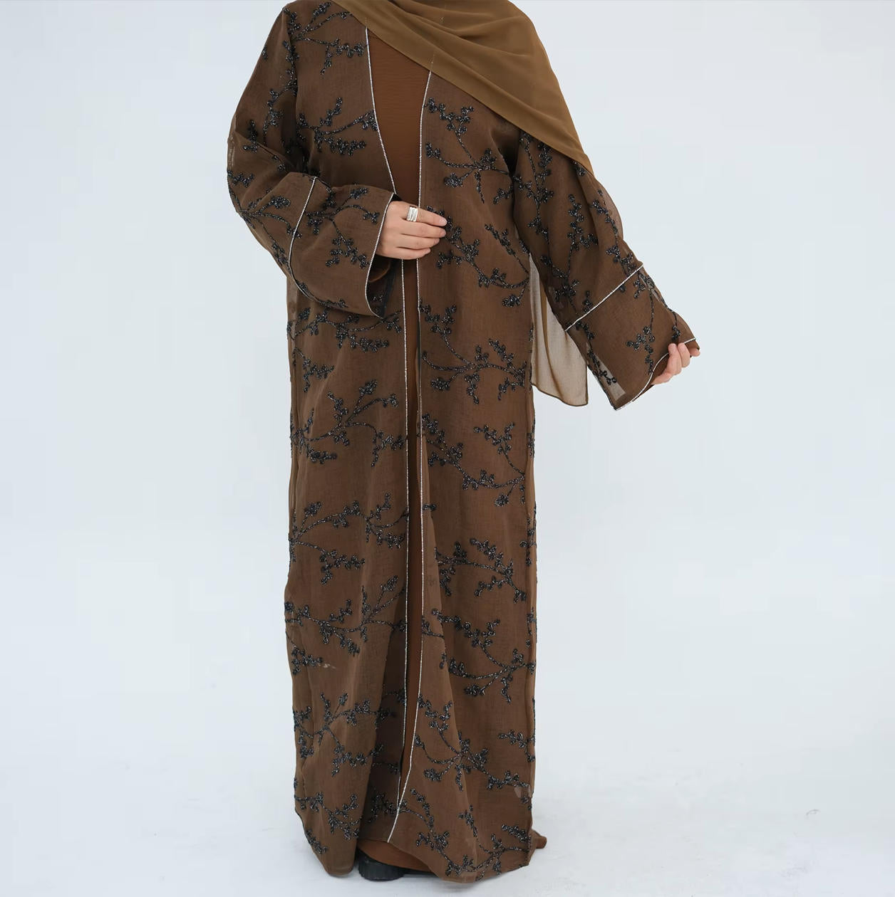 NOIRAH Lace Abaya Set