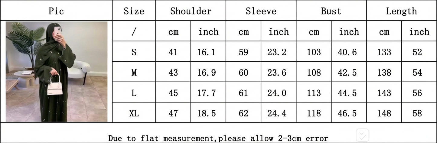 Floral Embroidery Nida Abaya for Women – Open Modest Islamic Dress