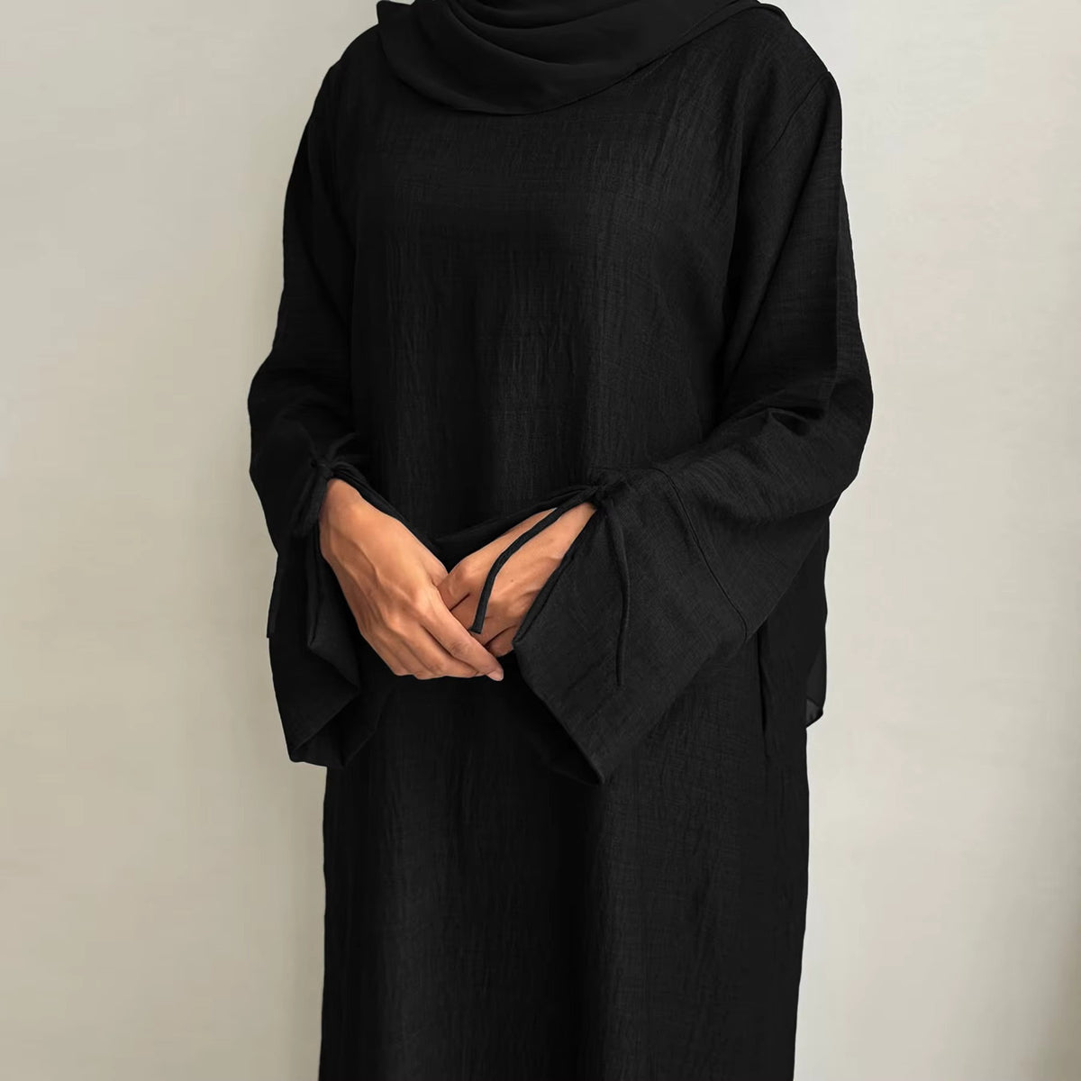Abaya Dress – Dubai Style Bowknot Sleeve | Modest Muslim Women’s Wear