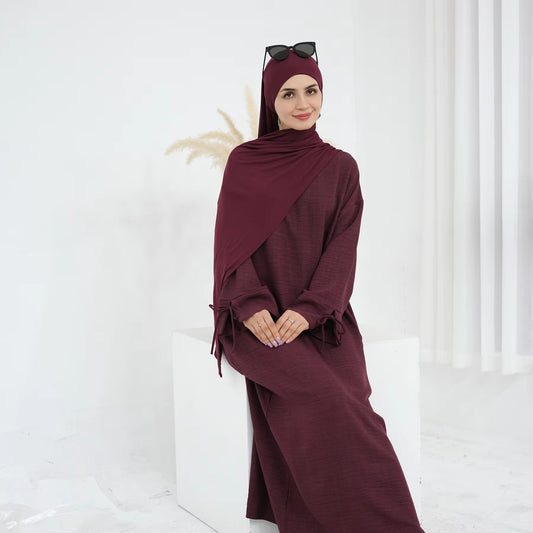 Abaya Dress – Dubai Style Bowknot Sleeve | Modest Muslim Women’s Wear
