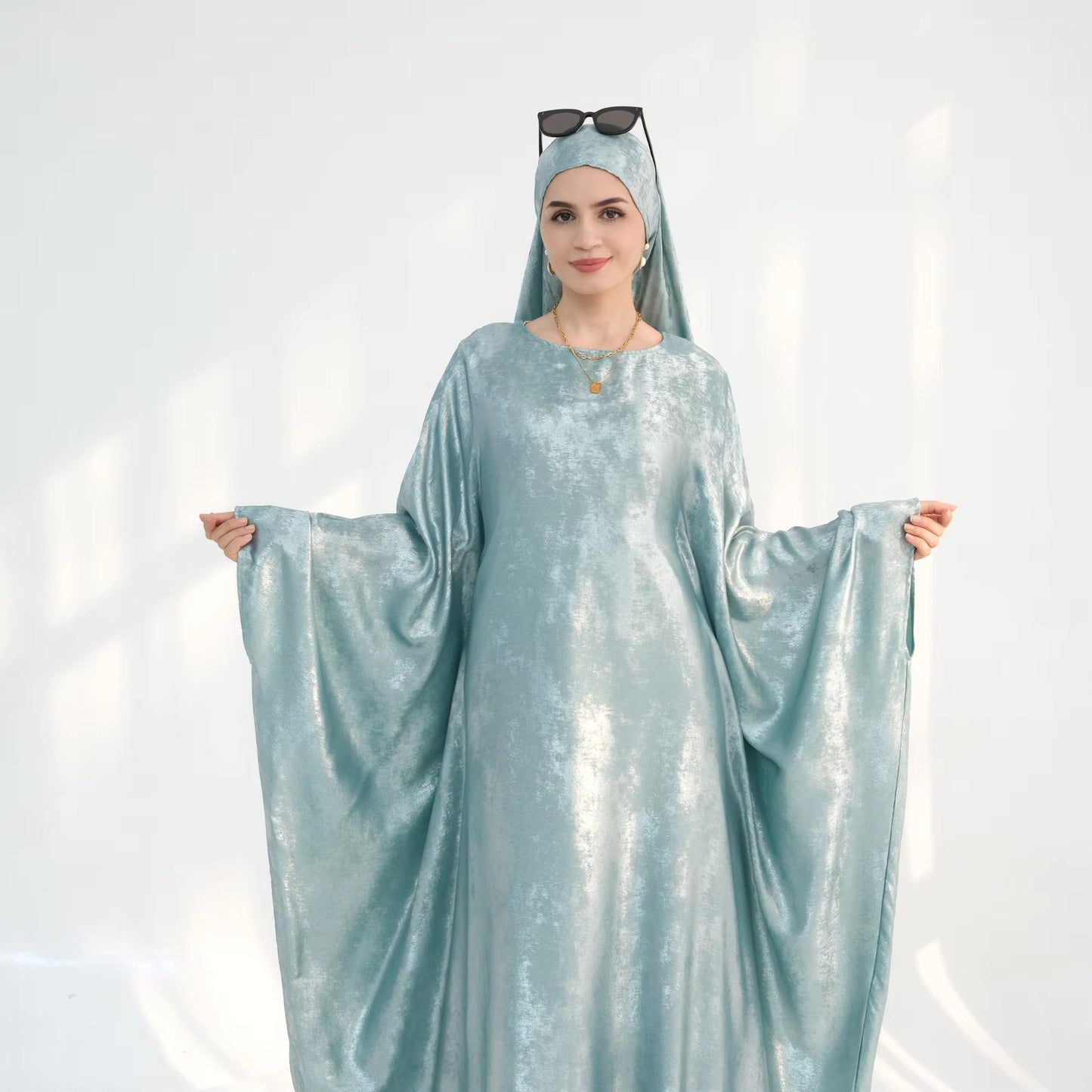 Abaya Dress – Shiny Kaftan Batwing | Women’s Modest Muslim Wear