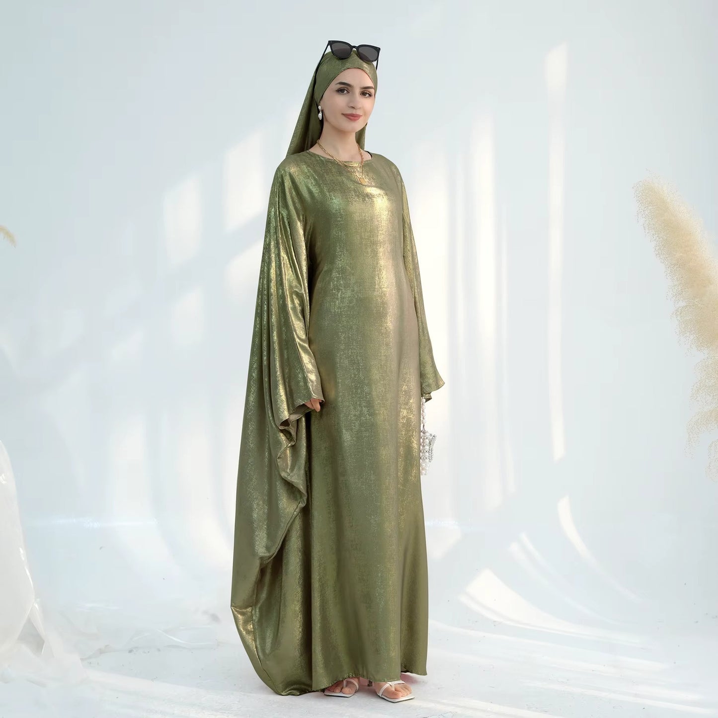 Abaya Dress – Shiny Kaftan Batwing | Women’s Modest Muslim Wear