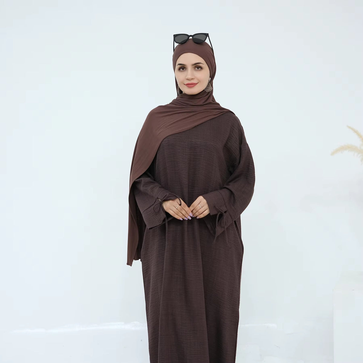 Abaya Dress – Dubai Style Bowknot Sleeve | Modest Muslim Women’s Wear