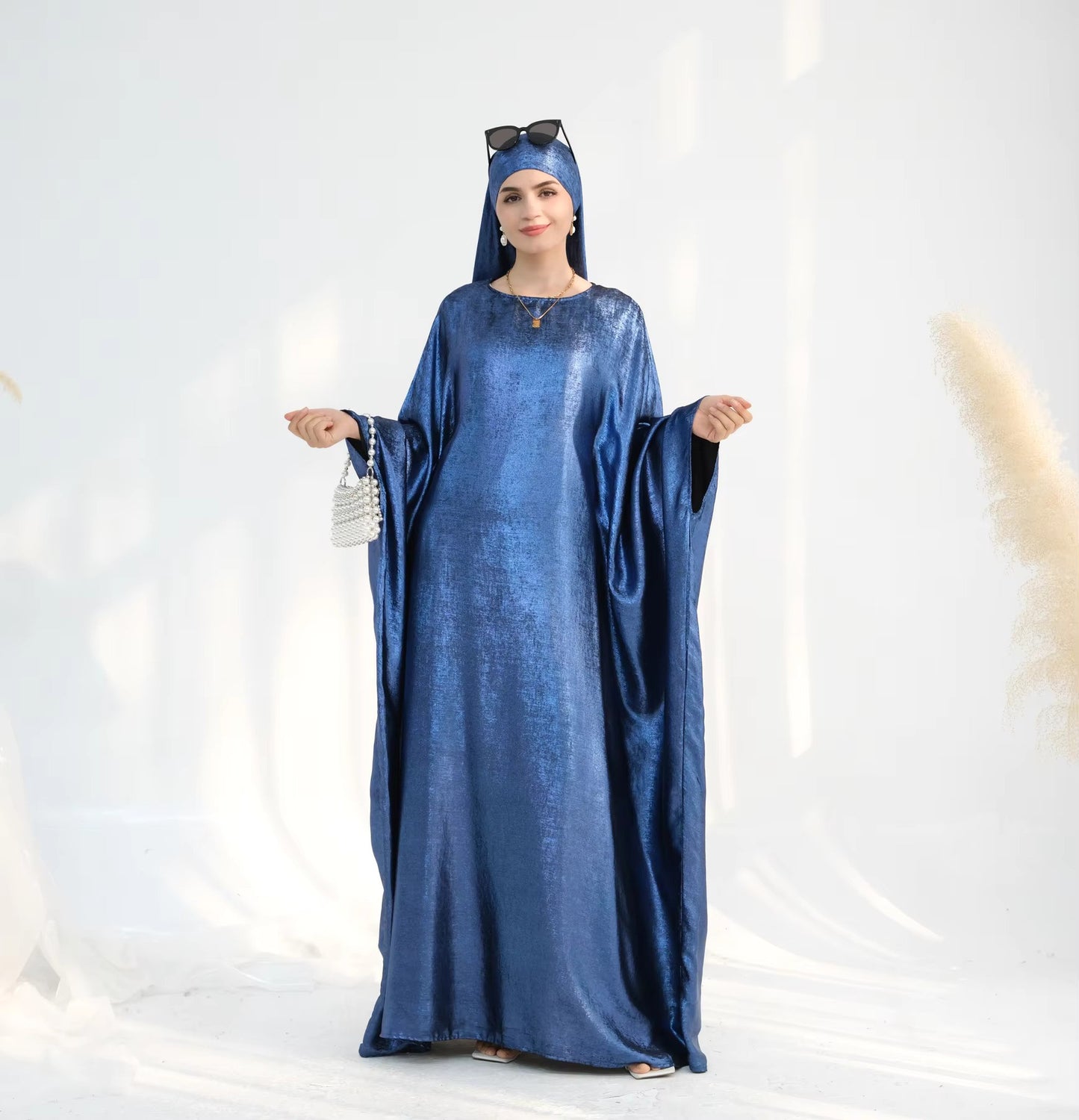 Abaya Dress – Shiny Kaftan Batwing | Women’s Modest Muslim Wear