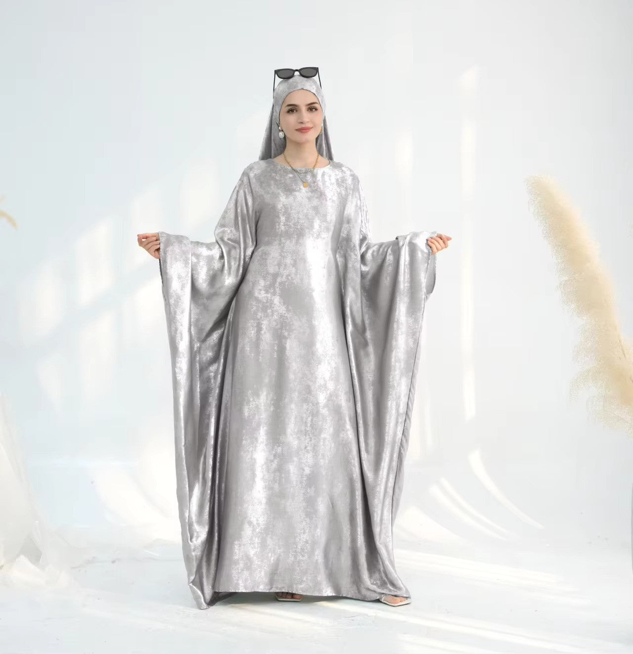 Abaya Dress – Shiny Kaftan Batwing | Women’s Modest Muslim Wear