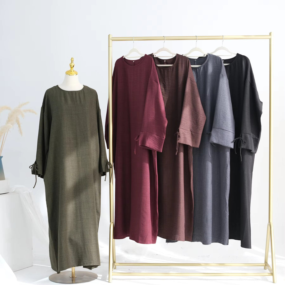 Abaya Dress – Dubai Style Bowknot Sleeve | Modest Muslim Women’s Wear