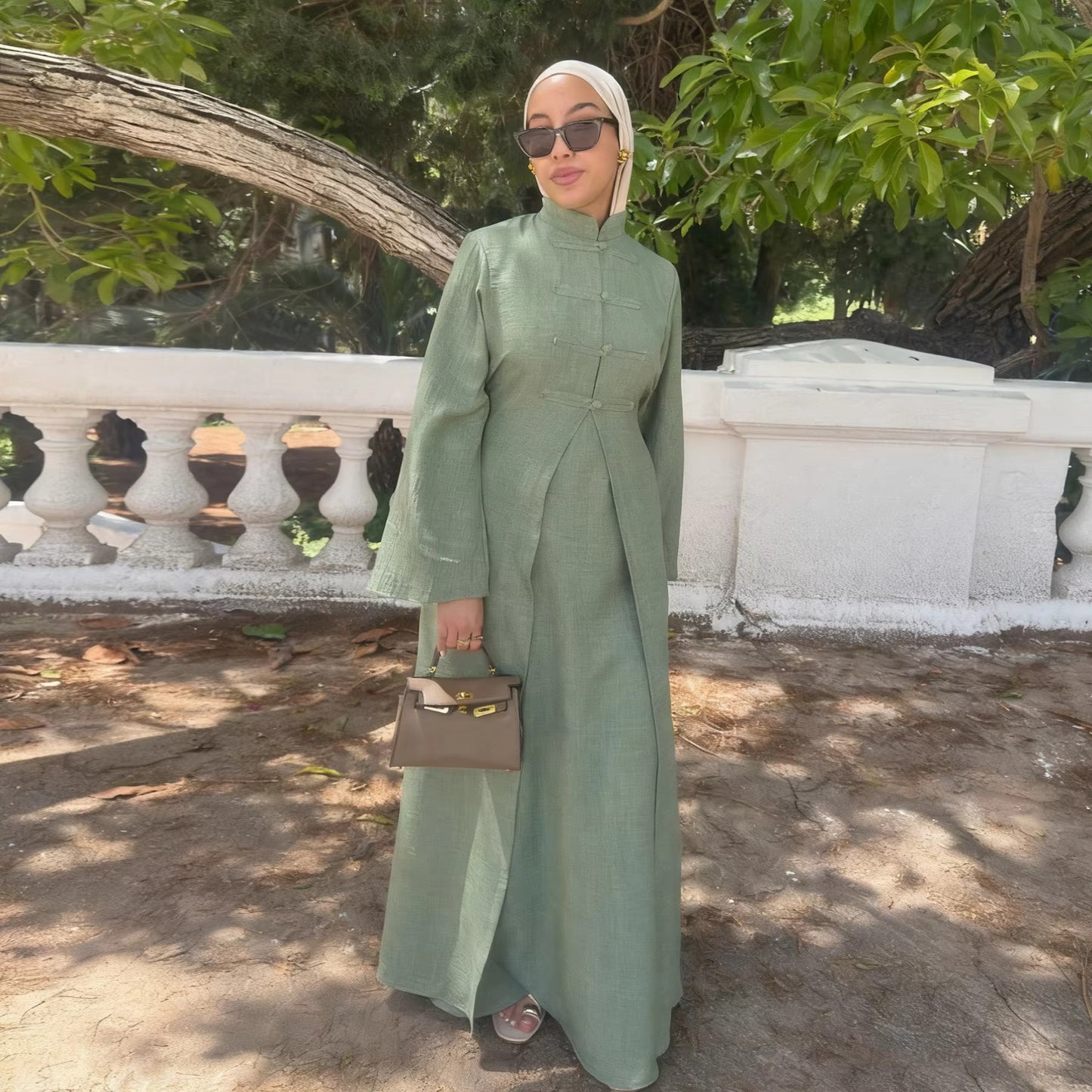 Two-Piece Muslim Abaya – Outer & Inner Dress | Modest Eid Wear