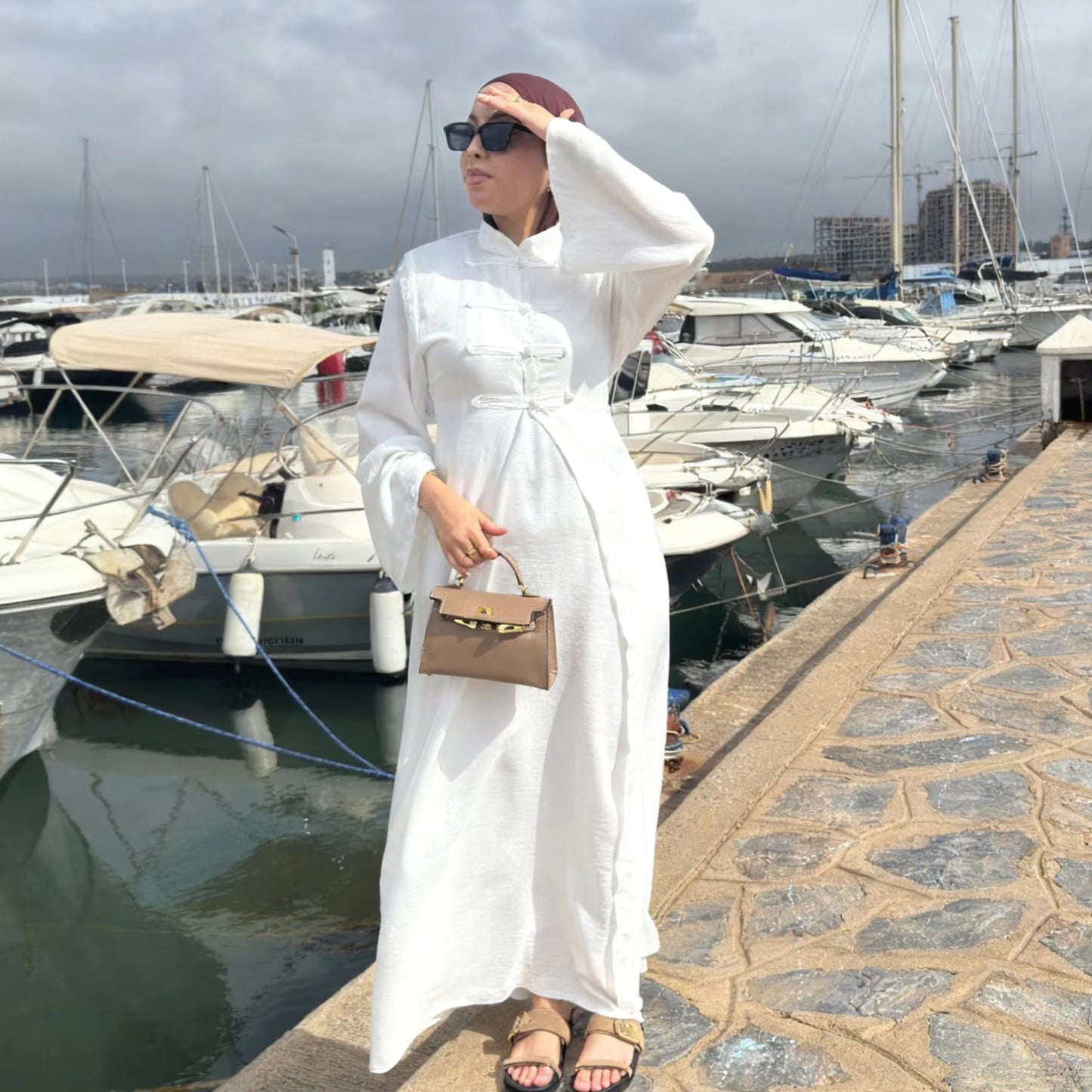 Two-Piece Muslim Abaya – Outer & Inner Dress | Modest Eid Wear