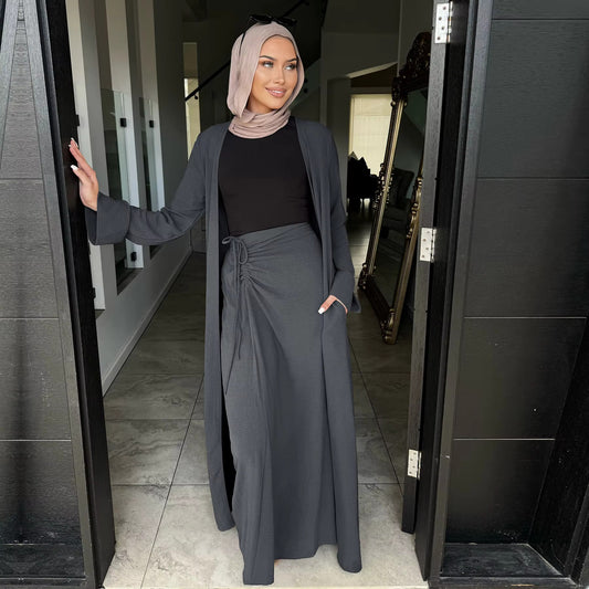 Abaya 2 Piece Dress – Women’s Muslim Modest Eid Wear