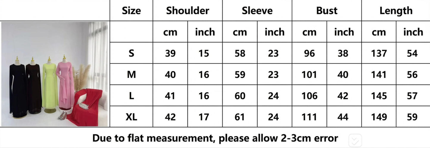 Maxi Abaya – Women Muslim Modest Eid Dress