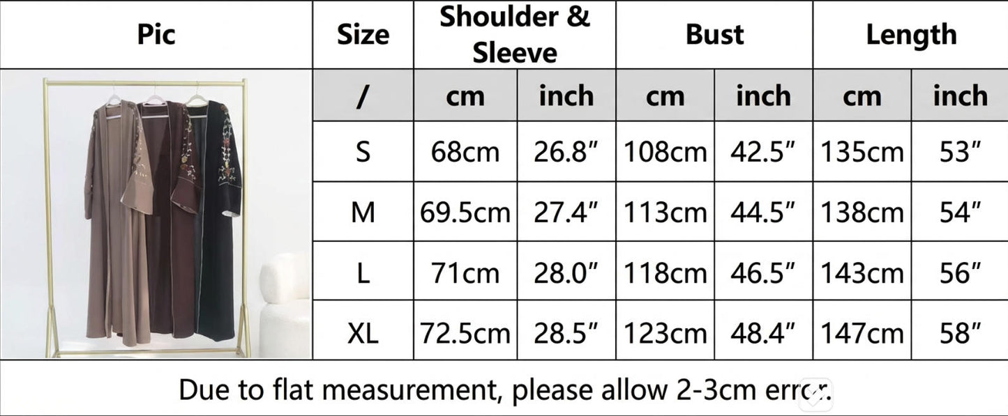 Open Front Abaya – Women Modest Dress | Beaded Detail